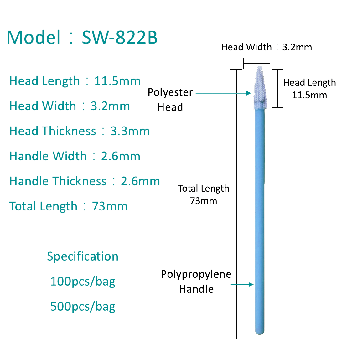SW-822B høj absorption polyester pind