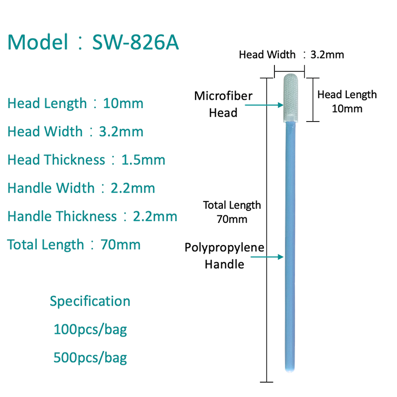 SW-826A Ultra Pure Microfiber Swab